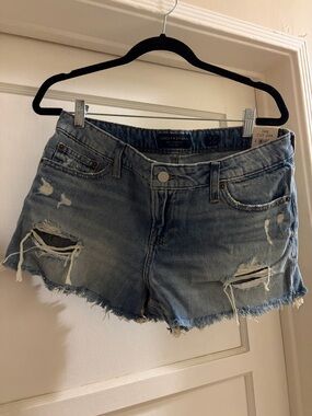 Lucky Brand Faded Blue Distressed Denim Cutoff Shorts